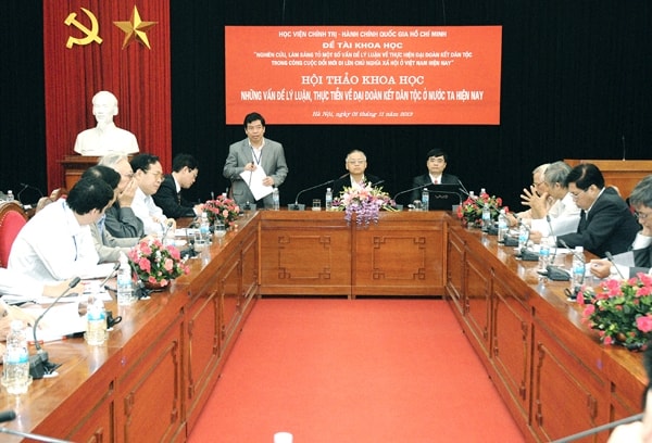 Hội thảo khoa học: Những vấn đề lí luận, thực tiễn về đại đoàn kết dân tộc ở nước ta hiện nay