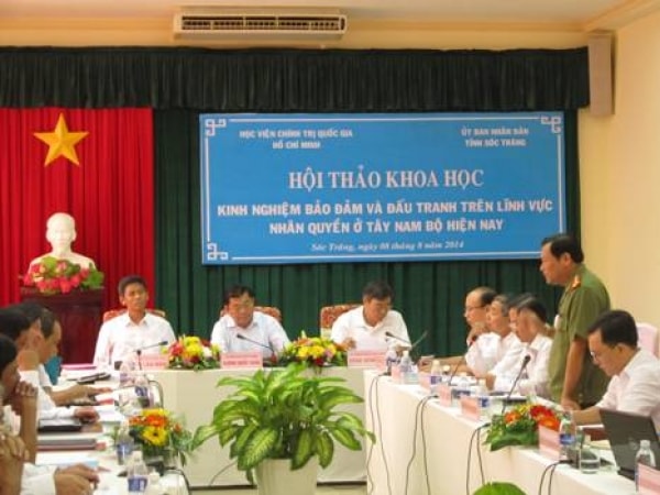 Hội thảo khoa học “Kinh nghiệm bảo đảm và đấu tranh trên lĩnh vực nhân quyền ở Tây Nam bộ hiện nay”