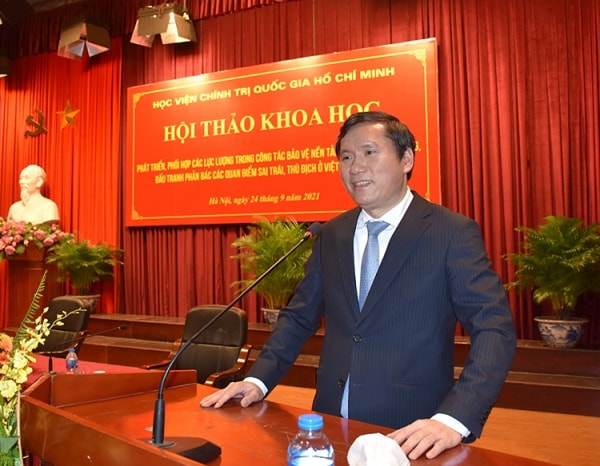 Hội thảo khoa học quốc gia “Phát triển, phối hợp lực lượng trong công tác bảo vệ nền tảng tư tưởng của Đảng, đấu tranh phản bác các quan điểm sai trái, thù địch ở Việt Nam hiện nay”