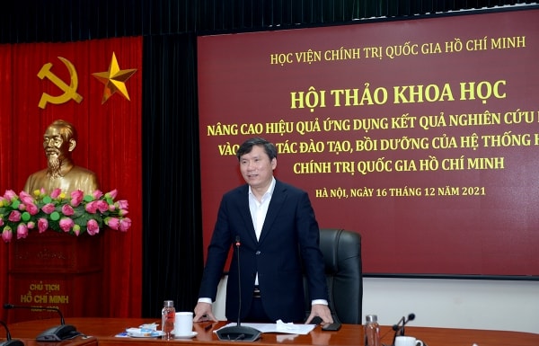 Nâng cao hiệu quả ứng dụng kết quả nghiên cứu khoa học vào công tác đào tạo, bồi dưỡng của hệ thống Học viện Chính trị quốc gia Hồ Chí Minh