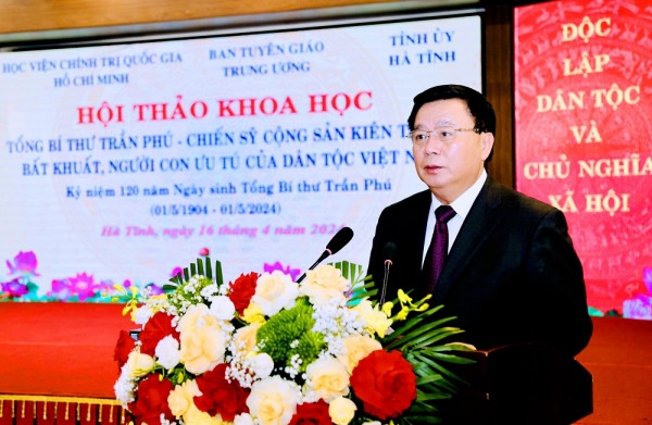 Hội thảo khoa học: “Tổng Bí thư Trần Phú – Chiến sĩ cộng sản kiên trung, bất khuất, người con ưu tú của dân tộc Việt Nam”.