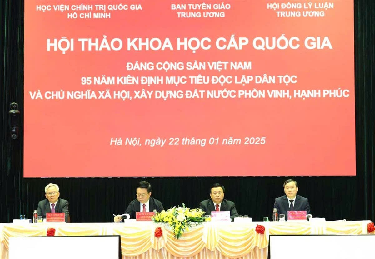 Hội thảo khoa học quốc gia: “Đảng Cộng sản Việt Nam - 95 năm kiên định mục tiêu độc lập dân tộc và chủ nghĩa xã hội, xây dựng đất nước phồn vinh, hạnh phúc”
