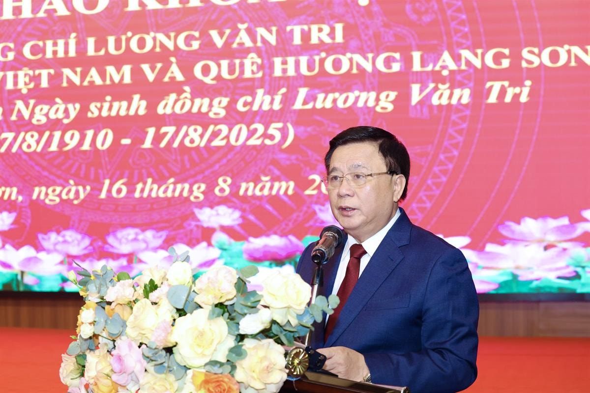 Phát biểu của đồng chí GS, TS Nguyễn Xuân Thắng, Ủy viên Bộ Chính trị, Giám đốc Học viện Chính trị quốc gia Hồ Chí Minh, Chủ tịch Hội đồng Lý luận Trung ương tại Hội thảo khoa học “Đồng chí Lương Văn Tri với Cách mạng Việt Nam và quê hương Lạng Sơn”
