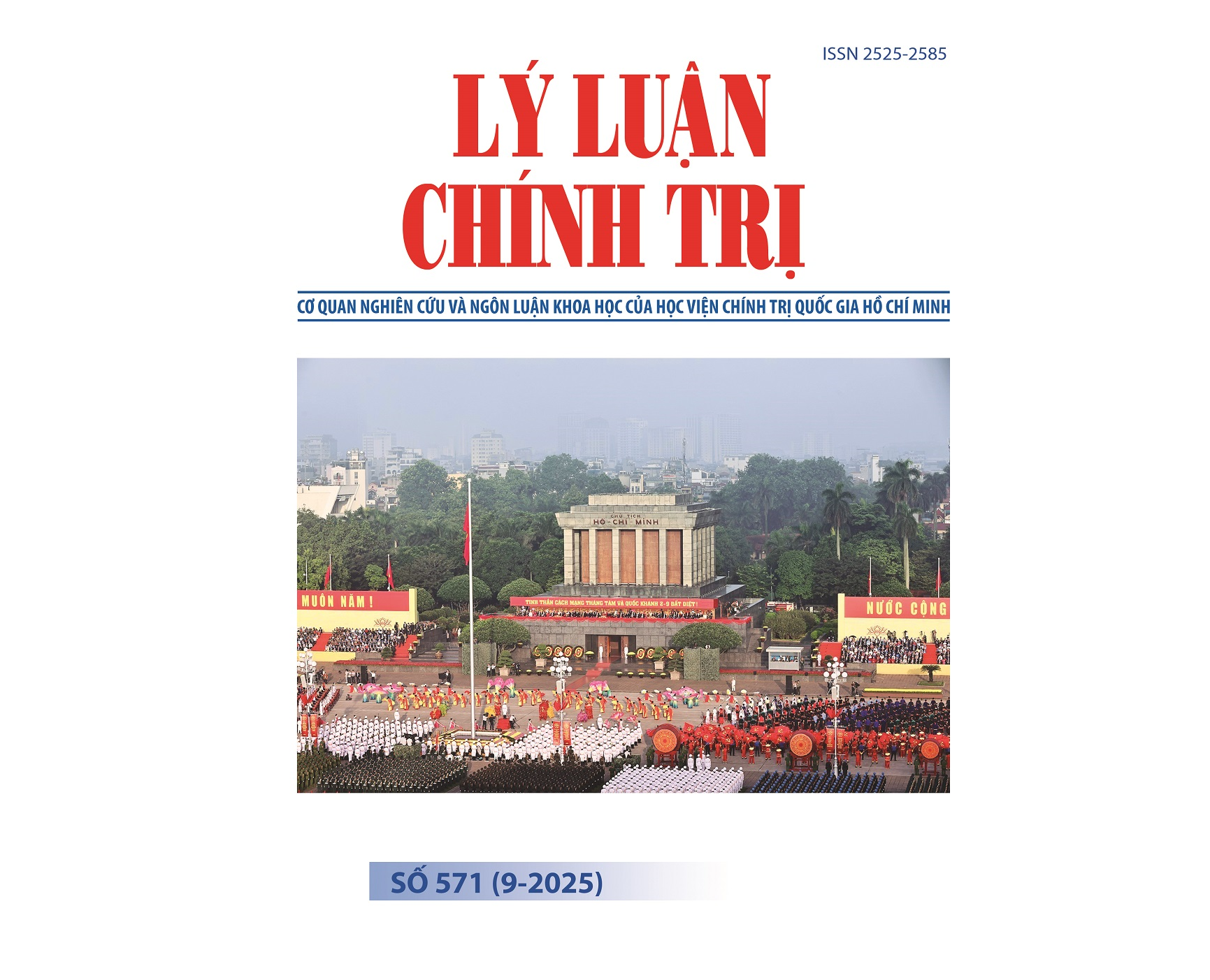 Mục lục Tạp chí Lý luận chính trị số 571 (9-2025)