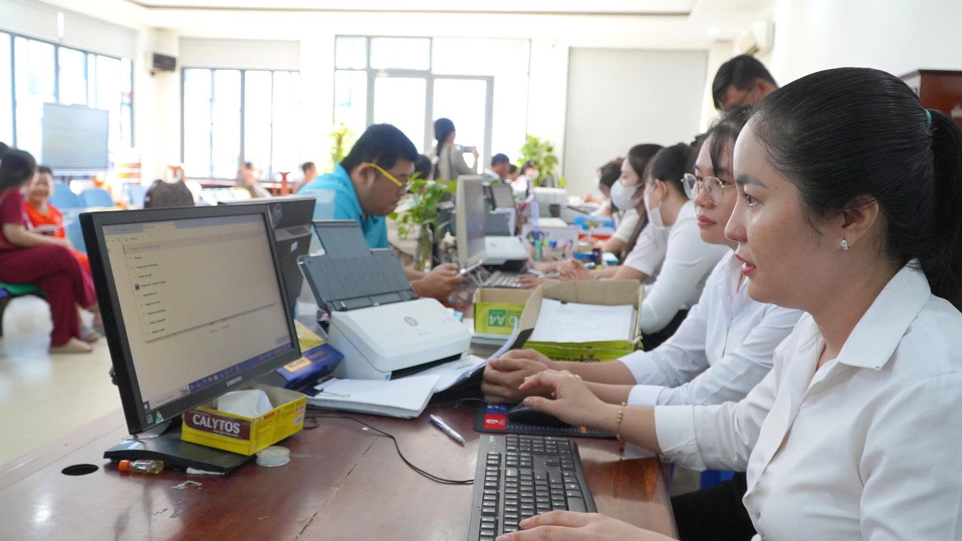 Vận hành thử nghiệm Trung tâm hành chính công phường Cao Lãnh, tỉnh Đồng Tháp_Ảnh: tienphong.vn
