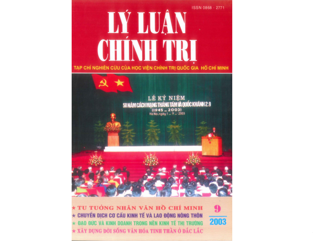 Tạp chí Lý luận chính trị số 9- 2003
