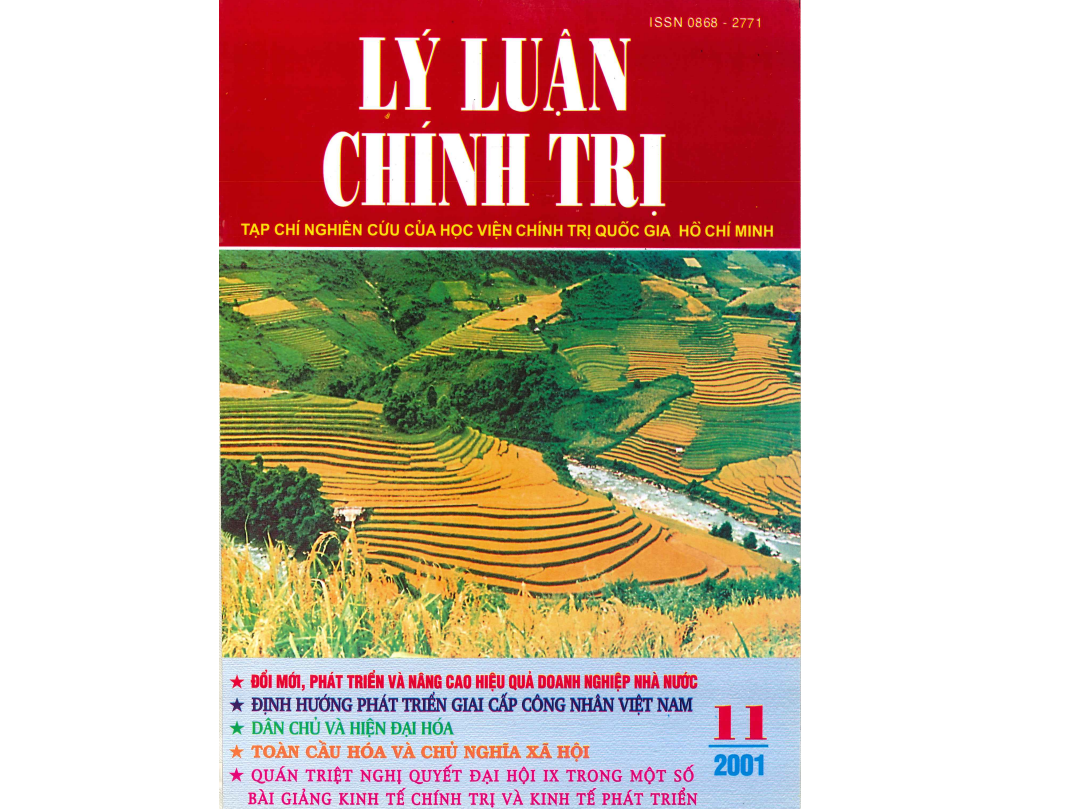 Tạp chí Lý luận chính trị số 11- 2001