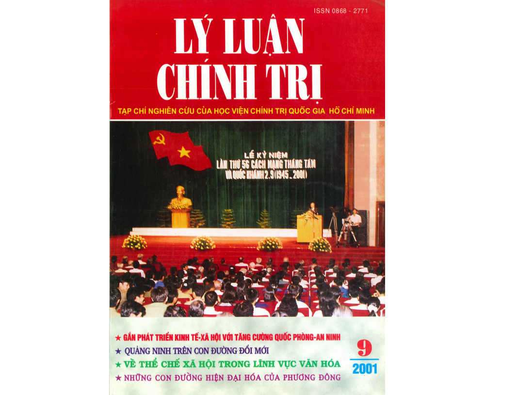Tạp chí Lý luận chính trị số 9- 2001