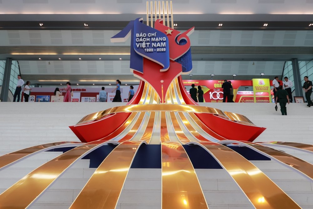 Không gian tại Trung tâm Hội nghị Quốc gia, nơi diễn ra Hội báo toàn quốc năm 2025. Ảnh: Hải Nguyễn