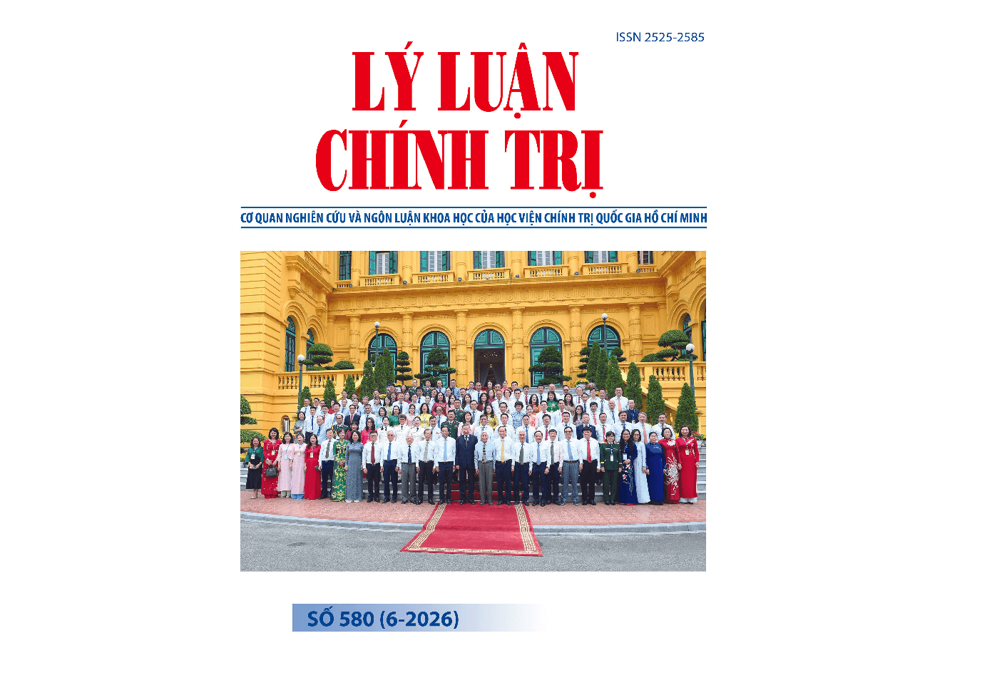 Mục lục Tạp chí Lý luận chính trị số 580 (6-2026)