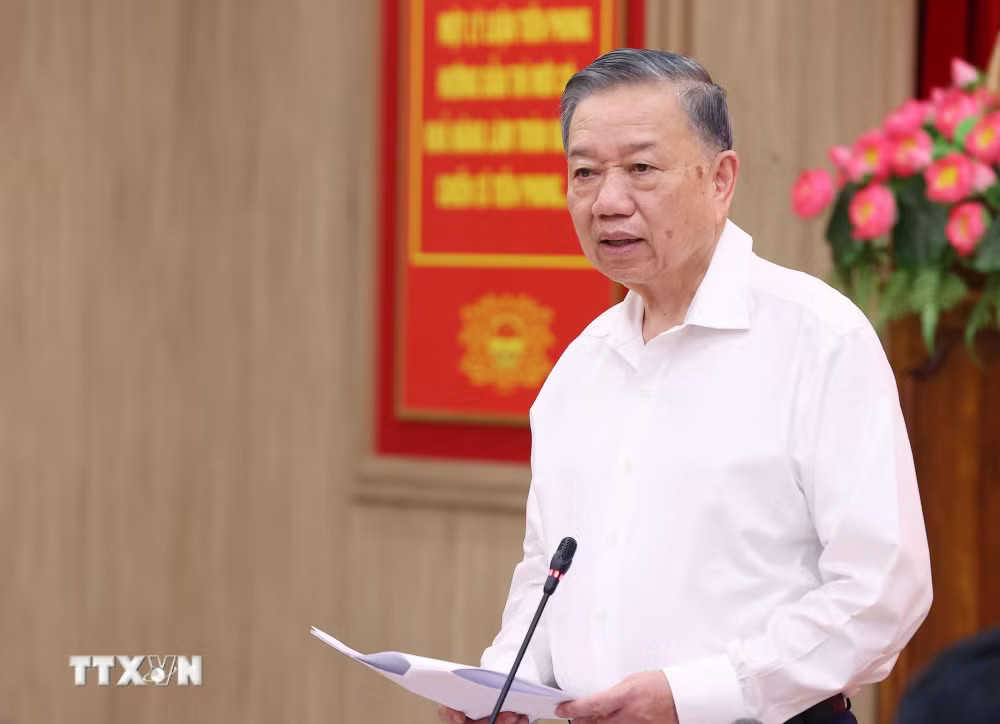 Tổng Bí thư, Chủ tịch nước Tô Lâm phát biểu chỉ đạo tại buổi làm việc_Ảnh: TTXVN