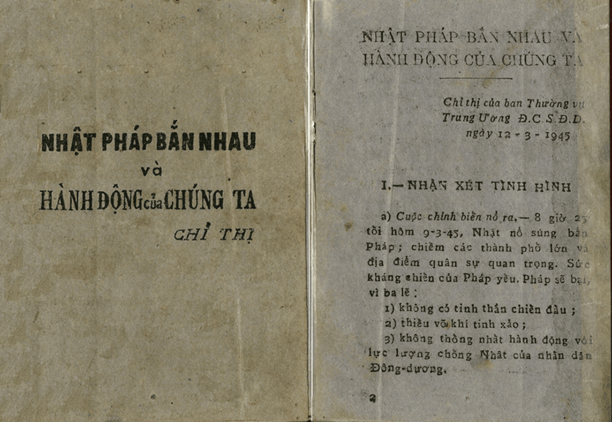 Chỉ thị Nhật - Pháp bắn nhau và hành động của chúng ta ngày 12/3/1945 và bài học kinh nghiệm về tư duy nhạy bén nắm bắt tình hình và hoạch định quyết sách trong bối cảnh hiện nay